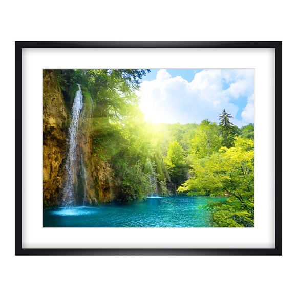 Fotodruck auf hochwertiges Papier im Holzbilderrahmen in schwarz im Format 35 x 28 cm