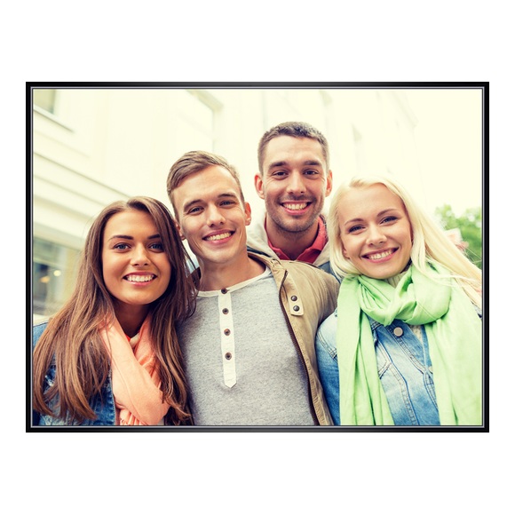 Poster im Alubilderrahmen rund in schwarz DIN Format im Format 21 x 14,8 cm