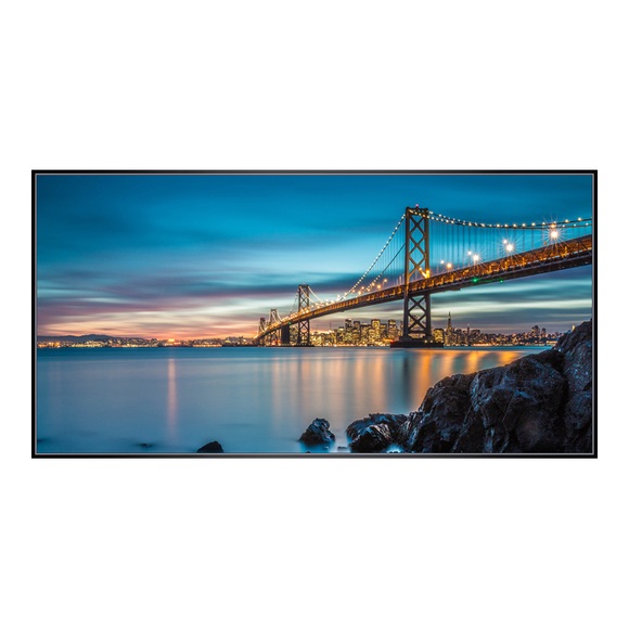 Poster im Bilderrahmen Metall rund in schwarz als Panorama im Format 100 x 40 cm