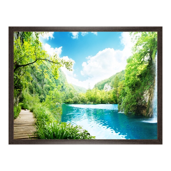 Poster im Holzrahmen gemasert in braun DIN Format im Format 84,1 x 59,4 cm