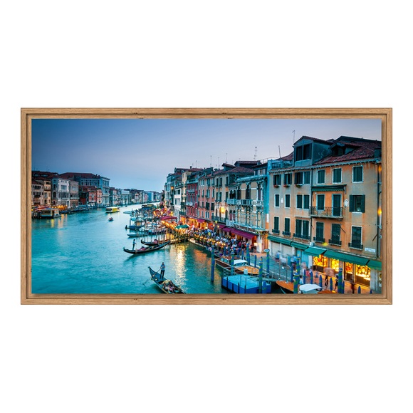 Foto hinter Acryl im Schattenfugen Rahmen Eiche Natur als Panorama im Format 60 x 30 cm