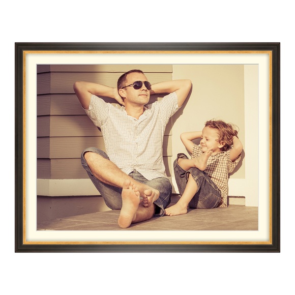 Poster im Holzrahmen antik in schwarz mit gold im Format 60 x 45 cm