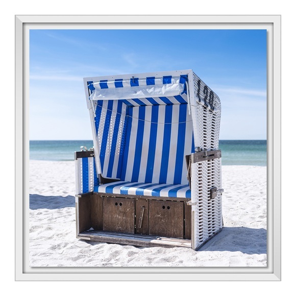 Foto auf Platte im Schattenfugen Rahmen in weiß quadratisch im Format 30 x 30 cm