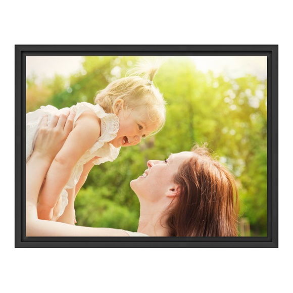 Foto auf Glas im Schattenfugen Rahmen in schwarz im Format 64 x 36 cm