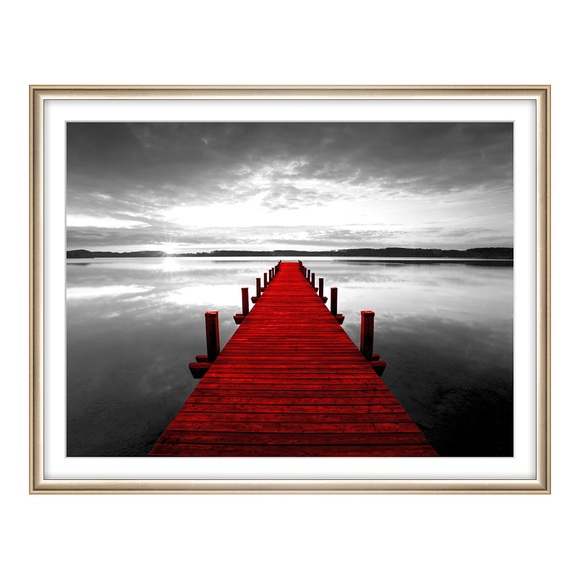 Poster im Bilderrahmen Holz Industrial in silber im Format 15 x 10 cm
