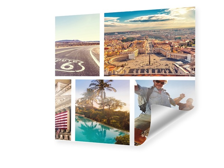 Fotocollage als Poster im Format 130 x 130 cm quadratisch im Format 130 x 130 cm