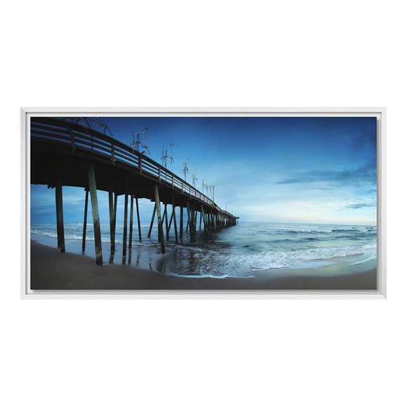 Leinwand Bild im Schattenfugen Rahmen Gemasert für Fotos auf Leinwand in weiß als Panorama im Format 30 x 15 cm