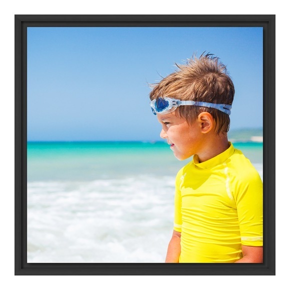 Poster Leinwand im Schattenfugen Rahmen für Fotos auf Leinwand in schwarz DIN Format im Format 29,7 x 21 cm