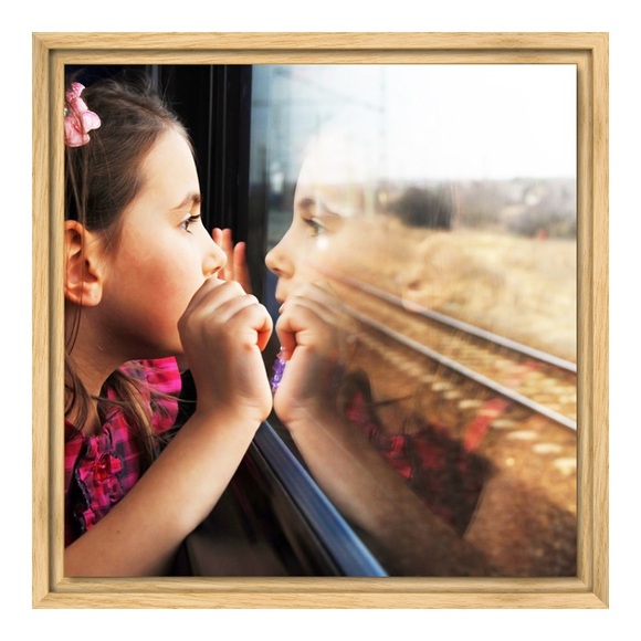 Foto auf Glas im Schattenfugen Rahmen Natur im Format 48 x 27 cm