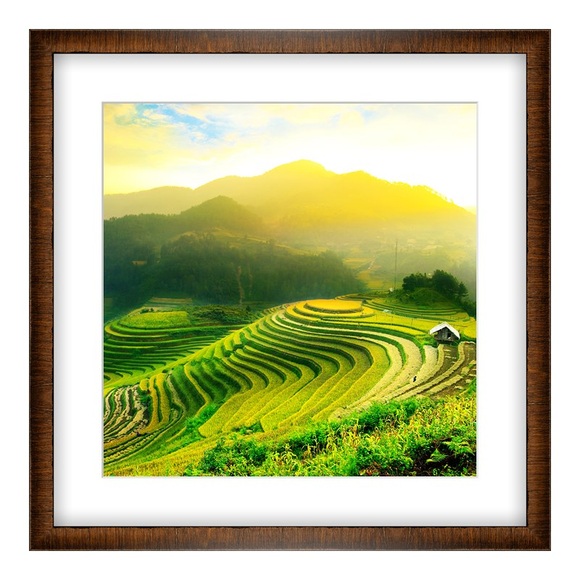 Poster im Naturholz Rahmen Kastanie used im Format 64 x 36 cm