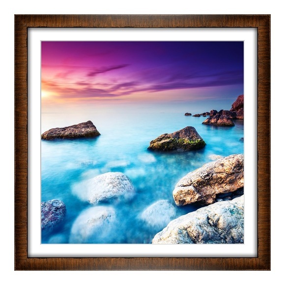 Poster im Bilderrahmen Holz Kastanie used im Format 15 x 10 cm