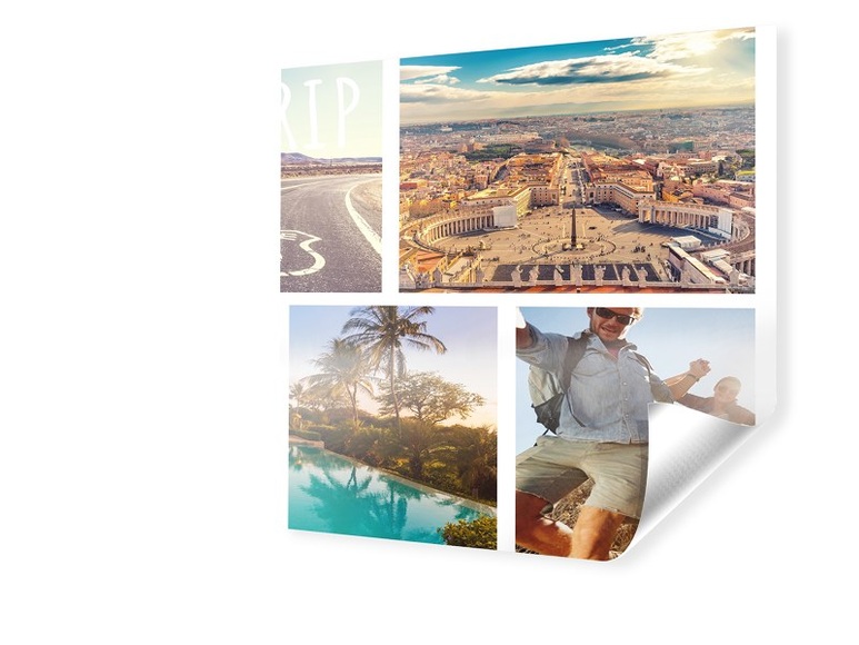 PVC Banner Collage quadratisch im Format 30 x 30 cm