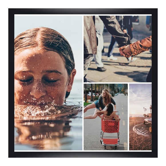 Fotocollage als Poster im Format 105 x 70 cm im Format 105 x 70 cm im Rahmen