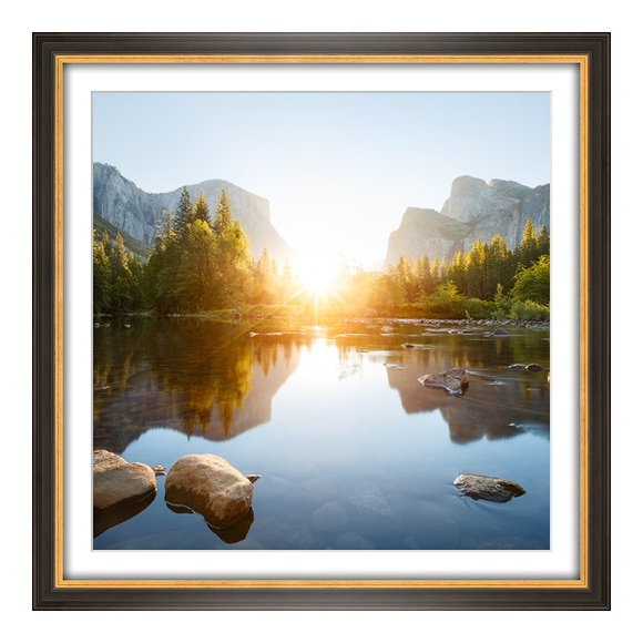 Poster im Rahmen Holz antik in schwarz mit gold im Format 32 x 18 cm