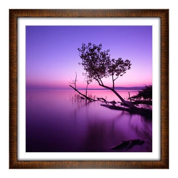 Poster im Naturholz Rahmen Kastanie used im Format 48 x 27 cm