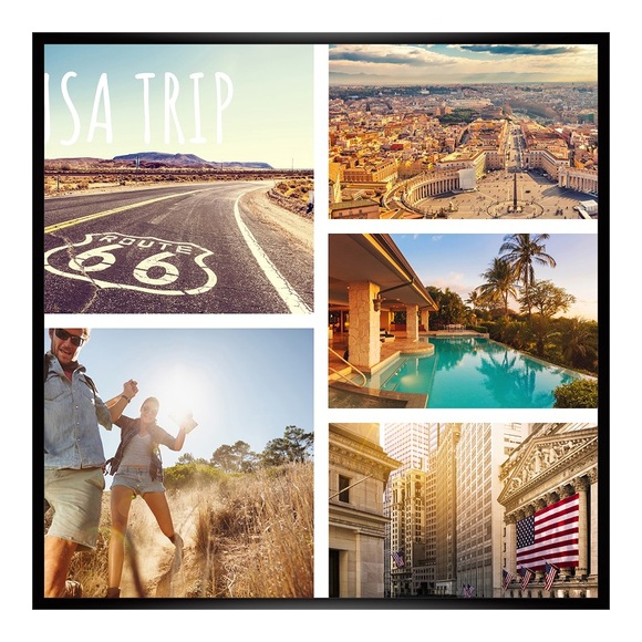 Fotocollage als Poster im Format 70 x 50 cm im Format 70 x 50 cm im Rahmen