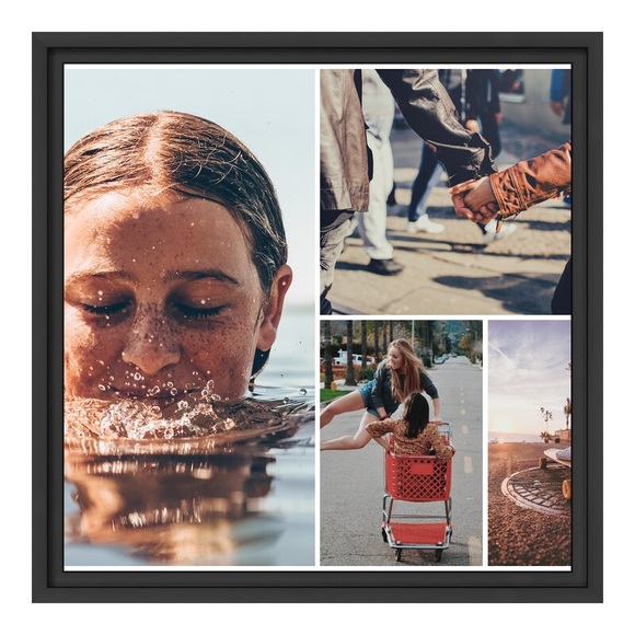 Fotocollage auf Alu Dibond im Format 70 x 50 cm im Format 70 x 50 cm im Rahmen