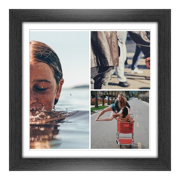 Poster mit Fotocollage als Panorama im Format 60 x 30 cm im Rahmen