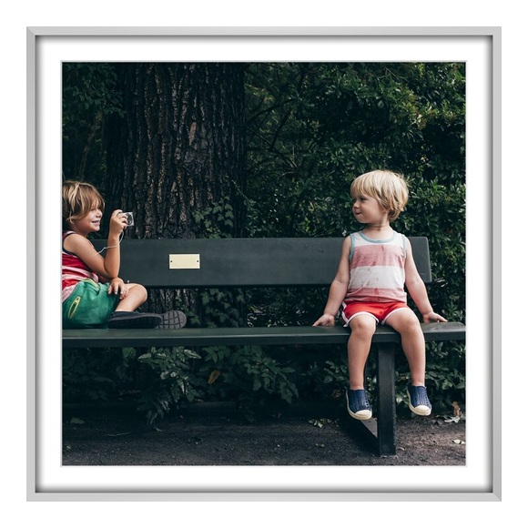 Poster im Alubilderrahmen eckig in silber DIN Format im Format 14,8 x 10,5 cm