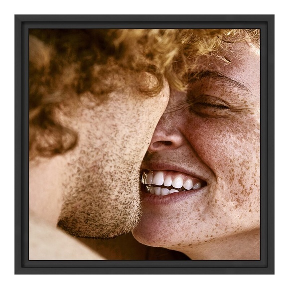Foto auf Alu Dibond im Format 70 x 35 cm im Schattenfuge Platte im Format 70 x 35 cm, schwarz in schwarz als Panorama im Format 70 x 35 cm