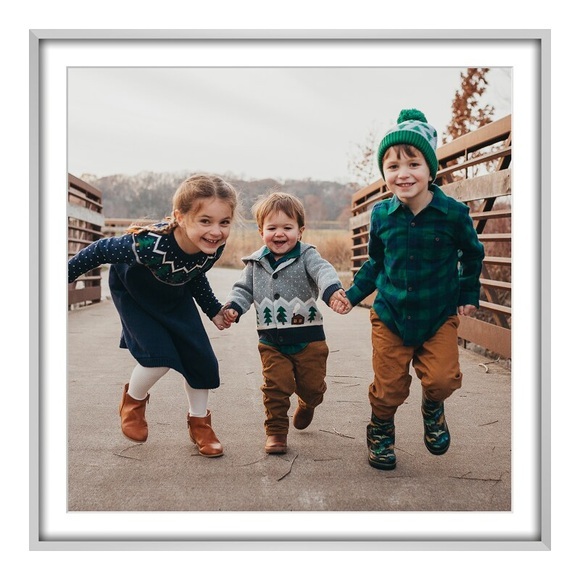 Foto auf Poster im Format 20 x 10 cm im Alurahmen im Format 20 x 10 cm, silber in silber als Panorama im Format 20 x 10 cm