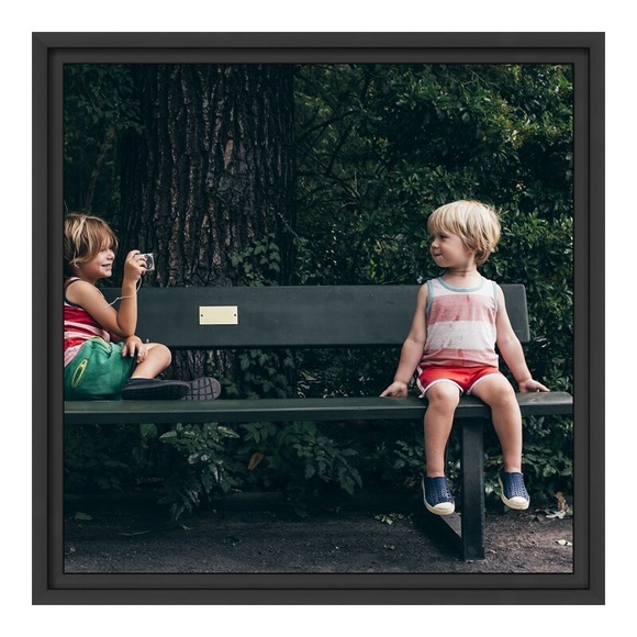Foto auf Alu Dibond im Format 64 x 36 cm im Schattenfuge Platte im Format 64 x 36 cm, schwarz in schwarz im Format 64 x 36 cm