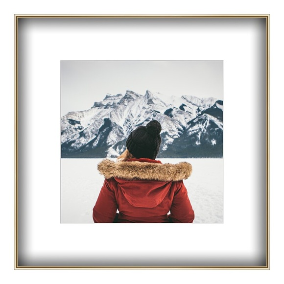 Foto auf Poster im Format 24 x 18 cm im Alurahmen im Format 24 x 18 cm, gold in gold im Format 24 x 18 cm