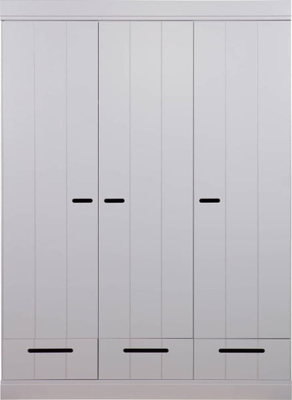 Woood Connect Schrank mit 3 Türen und 3 Schubladen Grau