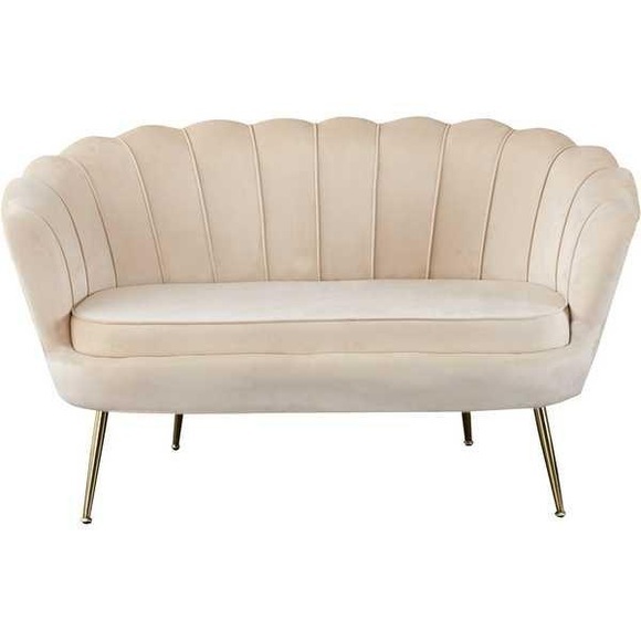 Muschelsofa Samt beige 136