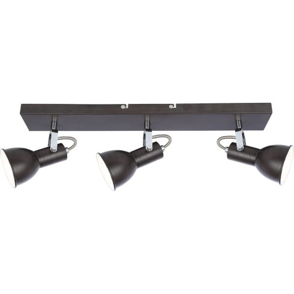 GLOBO FARGO Strahler Metall braun, weiß, LxH:515x140, AL:140, exkl. 3xE14 40W 230V - G