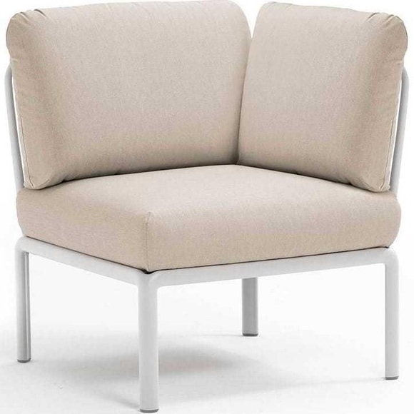 Nardi - Ecksessel ohne Armlehnen Komodo Weiss-Beige (135,5 x 78 x 78 cm)