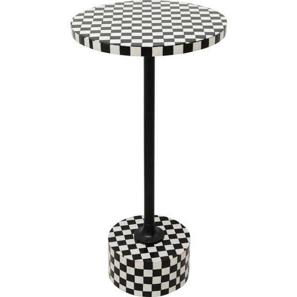 Beistelltisch Domero Chess schwarz rund 25cm