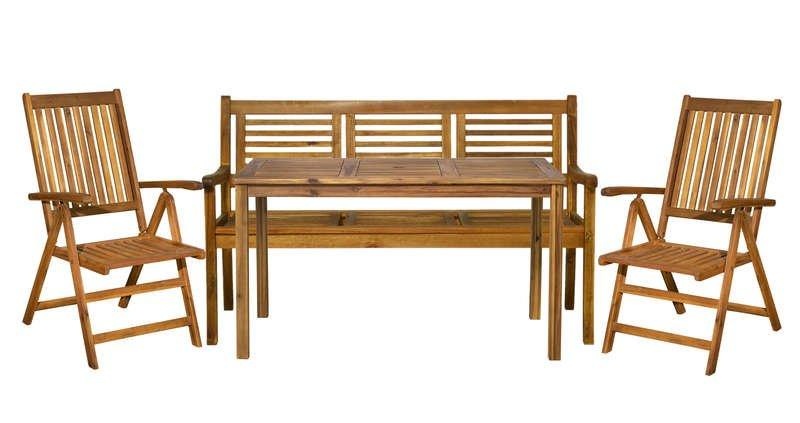 Garten Sitzgruppe Akazie 135x80 (4-tlg)