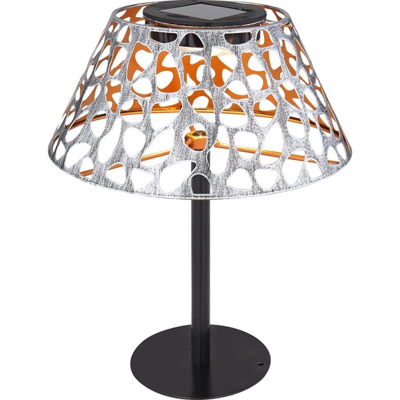 Solarleuchte Metall silberfarben 1xLED