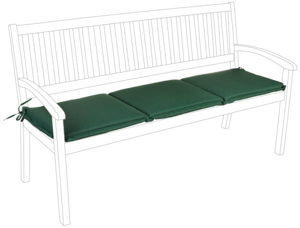 Garten Sitzkissen Bank 3 Sitzer grün