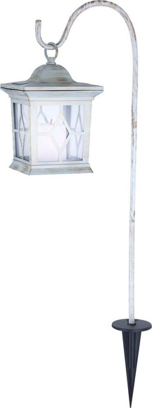 GLOBO Solarleuchte SOLAR AL Solar AL Metall, Kunstst. weiß, inkl. 1xLED 0,05W