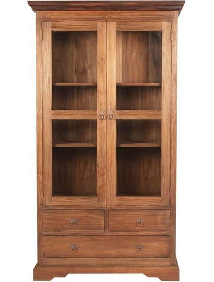 Vitrine Vintage Country House natur kolonialfarbig 44x98