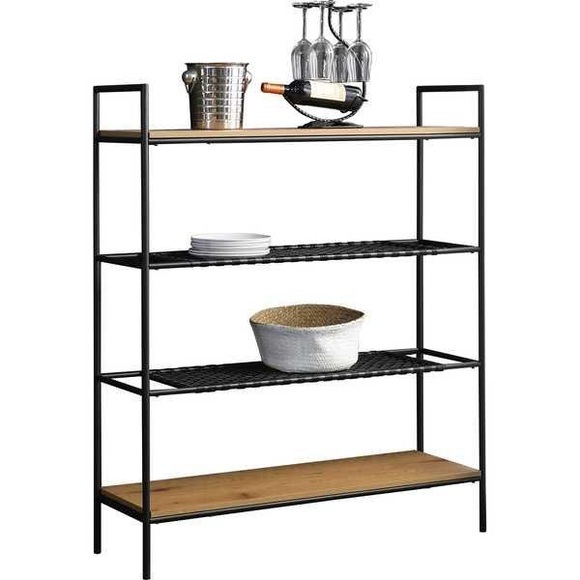 Bücherregal Holzfurnier 110x34x129 schwarz