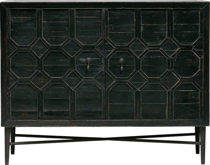 Sideboard Bequest 2 Türen Holz schwarz