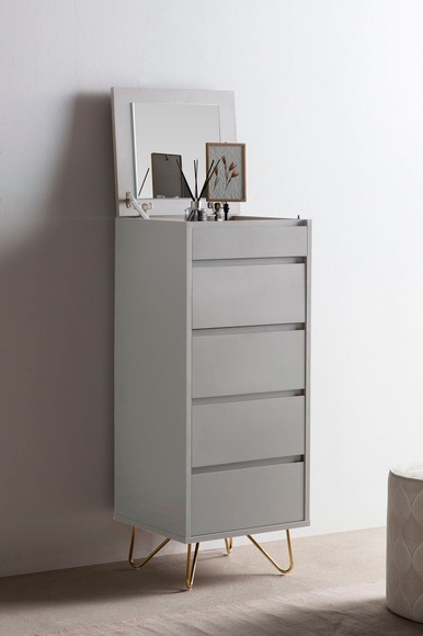 Hochkommode weiss 45x110