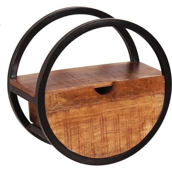 Wandregal Sidney Mangoholz natur 40x40