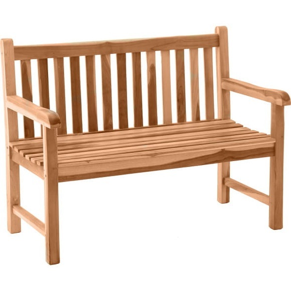 Mobilia - Gartenbank 120 cm, Teak - braun