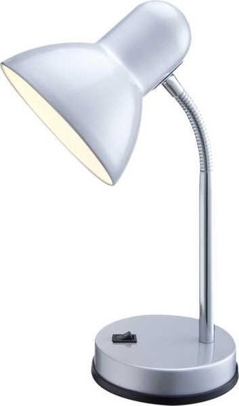 GLOBO BASIC Tischleuchte Chrom silber metallic, Schalter, BxH:215x350, exkl. 1xE27 40W