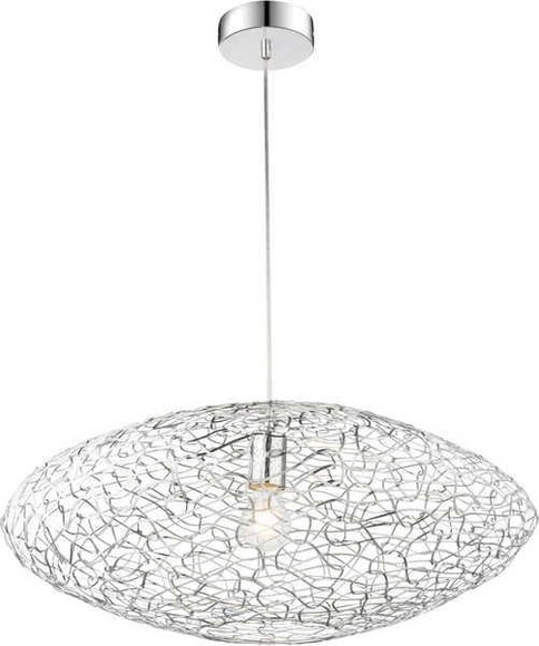 GLOBO ARYA Hängeleuchte Chrom, Aluminiumgeflecht, D:600, H:1200, exkl. 1xE27 60W 230V