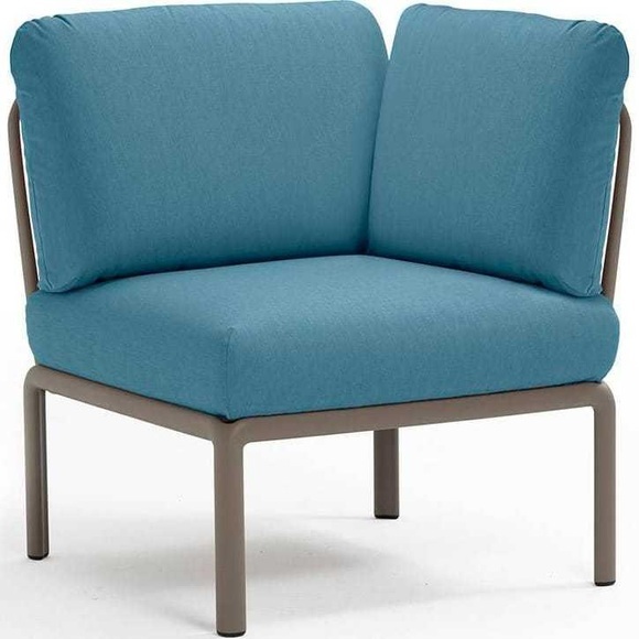 Nardi - Ecksessel ohne Armlehnen Komodo Dunkles Beige - Blau (135,5 x 78 x 78 cm)