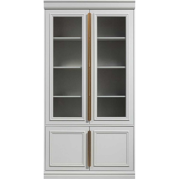 Vitrinenschrank Organize Kiefer nebelweiss 110x215