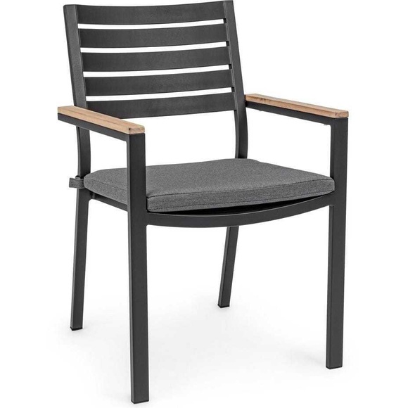 Garten Armlehnstuhl Belmar schwarz