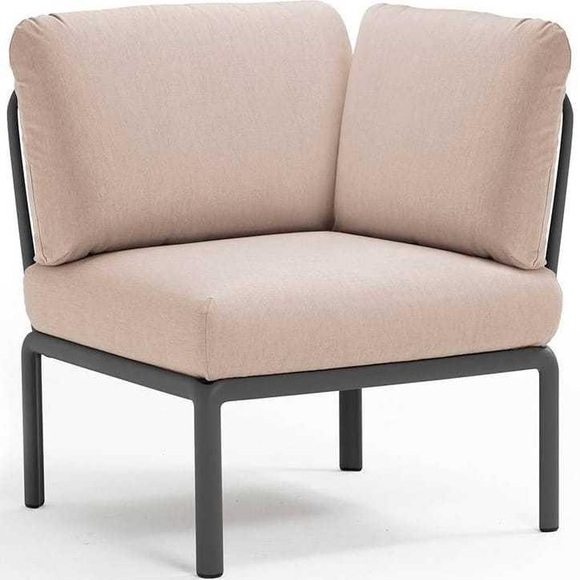 Nardi - Ecksessel ohne Armlehnen Komodo Anthrazit - Beige (135,5 x 78 x 78 cm)