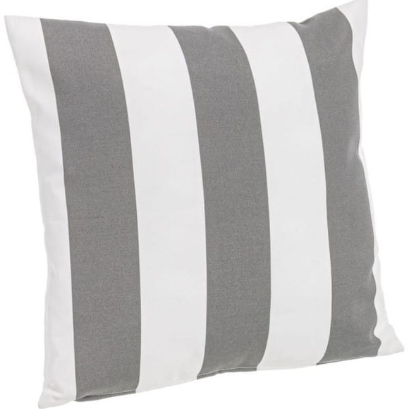 Garten Kissen Gestreift grau 43x43