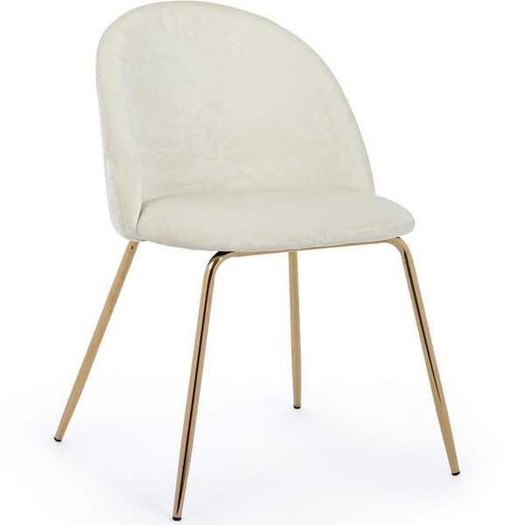 Stuhl Tania Samt weiss